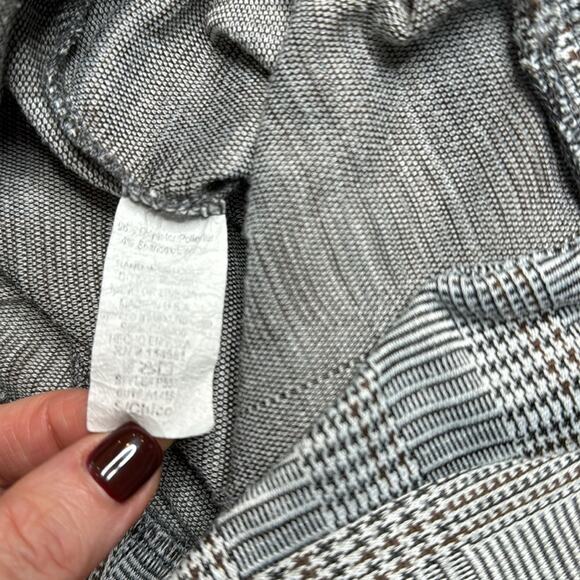 TOP 10 Black Brown White Plaid Print Tie Waist Wide Leg Pants Women’s Size Small - Picture 4 of 8